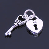 Sterling Silver 925 Key To Heart Pendant Vintage Valentine Mothers' Day WSP122 Wholesale: See Discount Coupons in Item Details