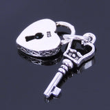 Sterling Silver 925 Key To Heart Pendant Vintage Valentine Mothers' Day WSP122 Wholesale: See Discount Coupons in Item Details