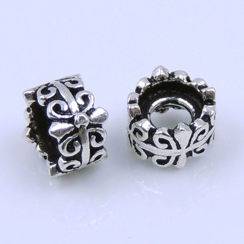 6 PCS 925 Sterling Silver Fleur de Lis Spacer WSP243X6 Wholesale: See Discount Coupons in Item Details