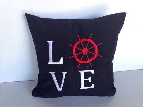 Beach Cottage Pillows, Outdoor throw Pillows, Couch Pillows, Decorative Throw Pillows, Love Outdoor Pillow Cover, Nautical Pillows