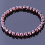 Handmade Men Women Garnet Bracelet Natural Grade AAA Gemstone Red Wine Color DiyNotion BR358E