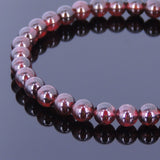Handmade Men Women Garnet Bracelet Natural Grade AAA Gemstone Red Wine Color DiyNotion BR358E