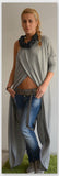 Summer Tunic Top/Loose Tunic /Woman Gray tunic/Plus size tunic/Gray tunic dress /Oversize tunic dress