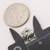 Sterling Silver 925 Vintage Elephant Pendant Charm WSP065 Wholesale: See Discount Coupons in Item Details