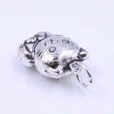 Sterling Silver 925 Stamped Vintage Flower Lucky Cat Pendant WSP250A Wholesale: See Discount Coupons in Item Details