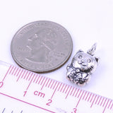 Sterling Silver 925 Stamped Vintage Flower Lucky Cat Pendant WSP250A Wholesale: See Discount Coupons in Item Details