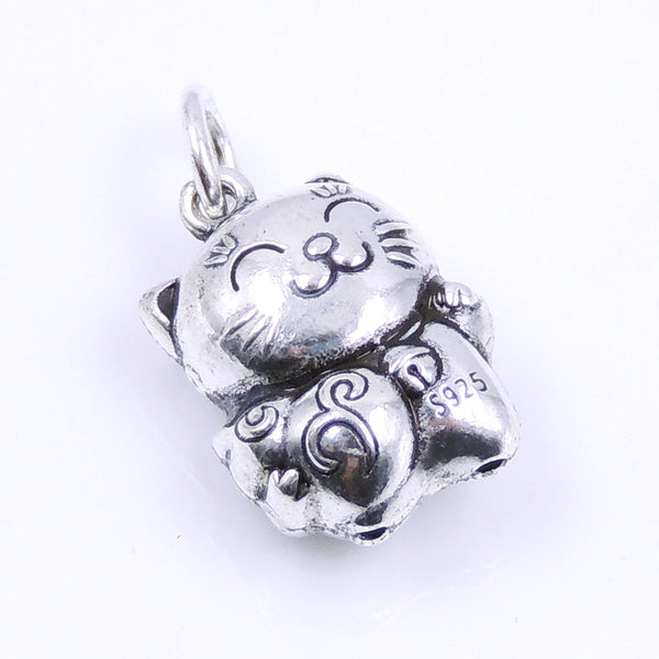 Sterling Silver 925 Stamped Vintage Protection "Hulu" Cat Pendant WSP250E Wholesale: See Discount Coupons in Item Details