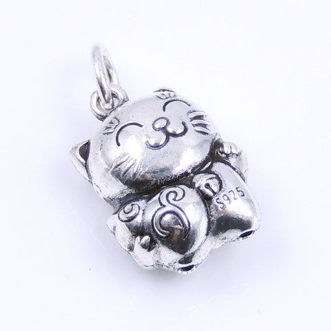 Sterling Silver 925 Stamped Vintage Protection "Hulu" Cat Pendant WSP250E Wholesale: See Discount Coupons in Item Details