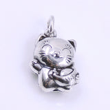 Sterling Silver 925 Stamped Vintage Wealth Lucky Cat Pendant WSP250C Wholesale: See Discount Coupons in Item Details