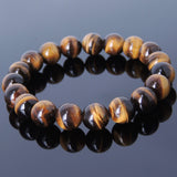 Handmade 10mm Brown Tiger Eye Bracelet Healing Gemstone Men Women DiyNotion BR444