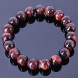 Handmade 12mm Red Tiger Eye Bracelet Healing Gemstone Men Women DiyNotion BR057