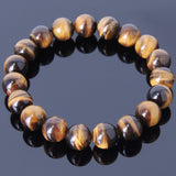 Handmade 10mm Brown Tiger Eye Bracelet Healing Gemstone Men Women DiyNotion BR444