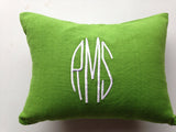 Monogram Pillows -Three Letters Monogram Pillows-Custom Lumbar Monogram Pillow-Initial Cushion- Wedding Pillow-12x18