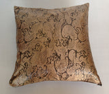 Animal Print Fathers day gift- Brown Cushion Cover 18"X18" with Black and Brown Leather like Material