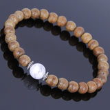 Handmade Agarwood Bracelet White Howlite Tibetan Silver Spacer Prayer Meditation Mala MEN WOMEN DiyNotion A040