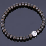 Handmade Agarwood Bracelet Tibetan Silver Lotus Bead Prayer Meditation Mala MEN WOMEN DiyNotion A008