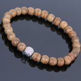 Handmade Agarwood Bracelet Tibetan Silver Protection Bead Prayer Meditation Mala MEN WOMEN DiyNotion A012