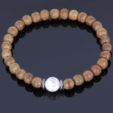 Handmade Agarwood Bracelet White Howlite Tibetan Silver Spacer Prayer Meditation Mala MEN WOMEN DiyNotion A040