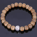 Handmade Agarwood Bracelet Tibetan Silver Lotus Prayer Meditation Mala MEN WOMEN DiyNotion A002