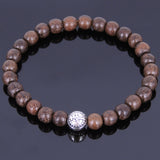 Handmade Red Agarwood Bracelet Tibetan Silver Protection Bead Prayer Meditation Mala MEN WOMEN DiyNotion A004