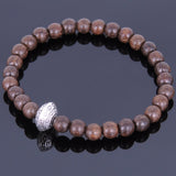 Handmade Red Agarwood Bracelet Tibetan Silver Protection Bead Prayer Meditation Mala MEN WOMEN DiyNotion A006