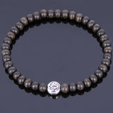 Handmade Agarwood Bracelet Tibetan Silver Lotus Bead Prayer Meditation Mala MEN WOMEN DiyNotion A008
