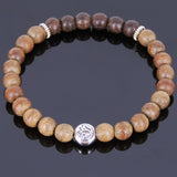 Handmade Agarwood Bracelet Tibetan Silver Lotus Bead Prayer Meditation Mala MEN WOMEN DiyNotion A025