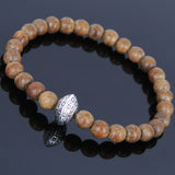 Handmade Agarwood Bracelet Tibetan Silver Protection Bead Prayer Meditation Mala MEN WOMEN DiyNotion A015