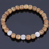 Handmade Agarwood Bracelet Tibetan Silver Taiji Bead Prayer Meditation Mala MEN WOMEN DiyNotion A021