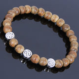 Handmade Agarwood Bracelet Tibetan Silver Taiji Bead Prayer Meditation Mala MEN WOMEN DiyNotion A021