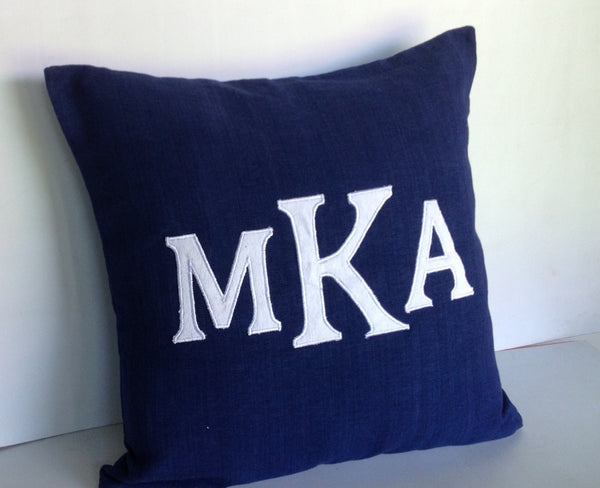 Three letter monogram pillow cover, Customized wedding and anniversary pillow covers, personalized pillow covers