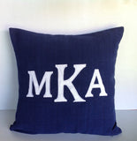 Three letter monogram pillow cover, Customized wedding and anniversary pillow covers, personalized pillow covers