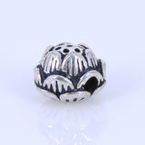 Sterling Silver 925 Vintage Protection Lucky Lotus Bead WSP288 Wholesale: See Discount Coupons in Item Details