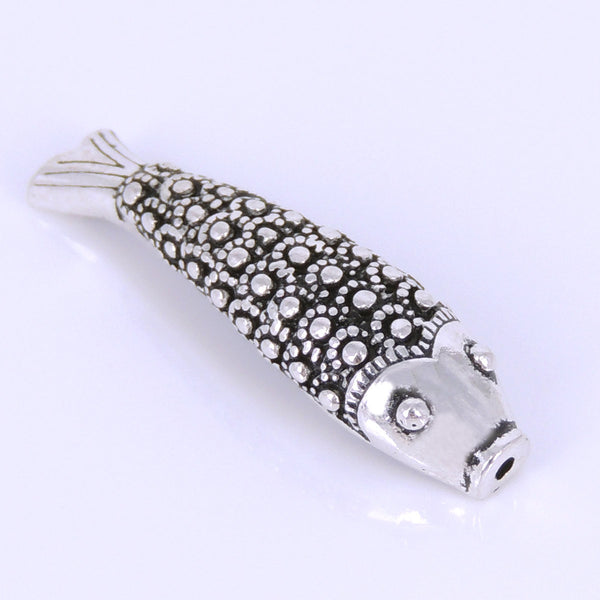 Sterling Silver 925 Vintage Lucky Fish Charm WSP276 Wholesale: See Discount Coupons in Item Details