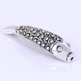 Sterling Silver 925 Vintage Lucky Fish Charm WSP276 Wholesale: See Discount Coupons in Item Details