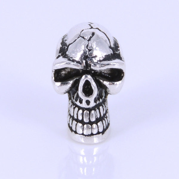 Sterling Silver 925 Vintage Creepy Skull Bead Charm WSP277 Wholesale: See Discount Coupons in Item Details