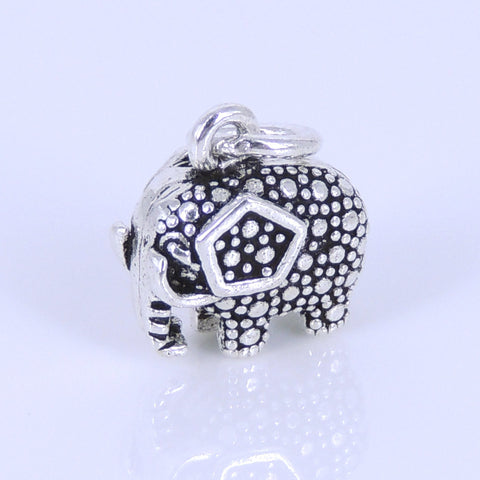 Sterling Silver 925 Vintage Protection Baby Elephant Pendant WSP282 Wholesale: See Discount Coupons in Item Details