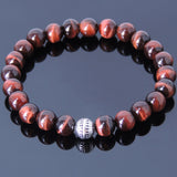Men Women Tiger Eye Bracelet Gemstone 925 Sterling Silver Bead DiyNotion BR453