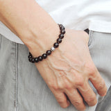 Men Women Smokey Quartz Bracelet Gemstone 925 Sterling Silver Bead DiyNotion BR455