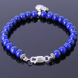 Handmade Lapis Bracelet Gemstone 925 Sterling Silver Elephant Pendant  DiyNotion BR115