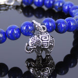 Handmade Lapis Bracelet Gemstone 925 Sterling Silver Elephant Pendant  DiyNotion BR115