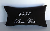 Outdoor Pillow Covers, housewarming gifts ideas, Outdoor/Indoor House Number Black Pillow Cover, Outdoor Pillow Monogrammed,  porch Pillows