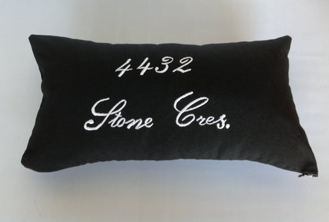 Outdoor Pillow Covers, housewarming gifts ideas, Outdoor/Indoor House Number Black Pillow Cover, Outdoor Pillow Monogrammed,  porch Pillows