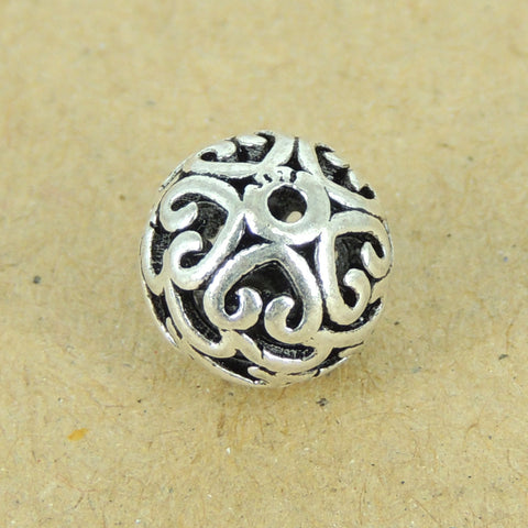 Sterling Silver Bead Vintage Celtic 925 Round Bead Charm DIY WSP312 Wholesale: See Discount Coupons in Item Details