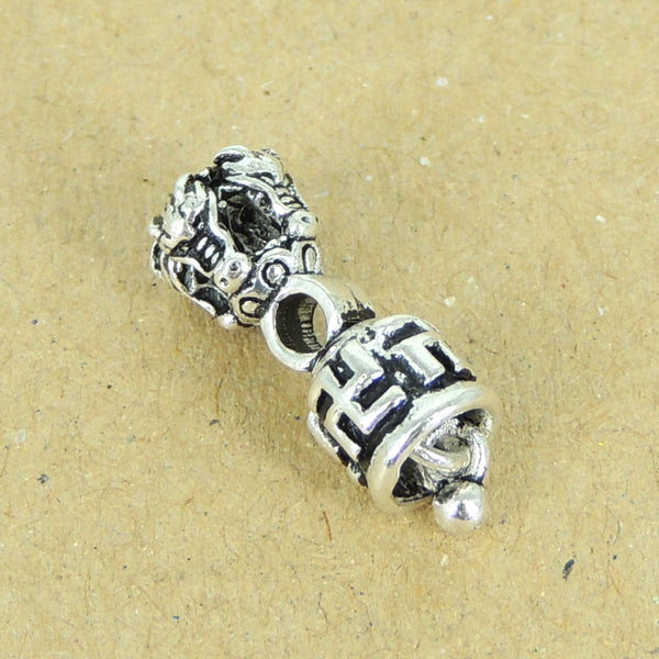 Sterling Silver Charm Vintage 925 Tibet Prayer Instrument Protection DIY WSP313 Wholesale: See Discount Coupons in Item Details