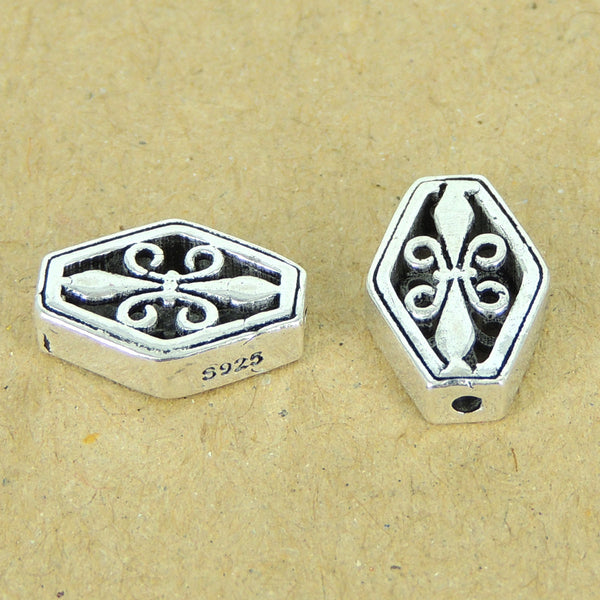 Sterling Silver Charm Vintage Celtic 925 Fleur de Lis WSP315 Wholesale: See Discount Coupons in Item Details