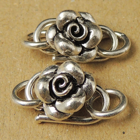 Sterling Silver Clasp 925 Rose Clasps S-Hooks Jewelry Making DIY WSP025 Wholesale: See Discount Coupons in Item Details