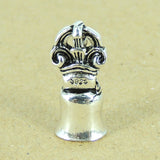 Sterling Silver Charm Vintage 925 Tibet Prayer Instrument Protection DIY WSP314 Wholesale: See Discount Coupons in Item Details