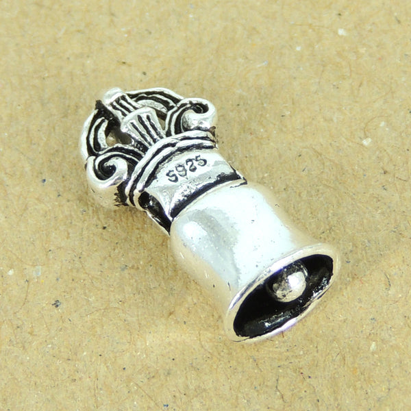 Sterling Silver Charm Vintage 925 Tibet Prayer Instrument Protection DIY WSP314 Wholesale: See Discount Coupons in Item Details