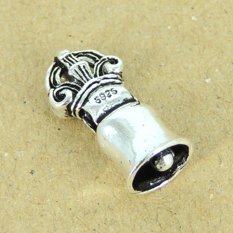 Sterling Silver Charm Vintage 925 Tibet Prayer Instrument Protection DIY WSP314 Wholesale: See Discount Coupons in Item Details